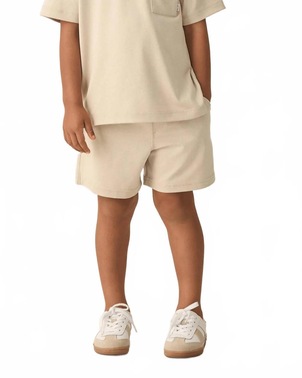 NEW RYLEE + CRU kid's perry short in heathered cocoa